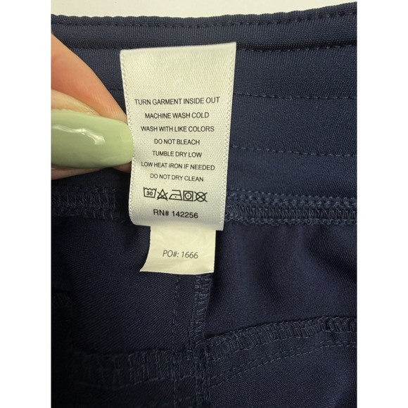 FIGS Technical Collection Scrub Pants Women's L Tall Navy Blue Drawstring - Picture 5 of 7